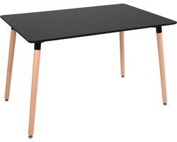 Springos Eetkamertafel - Scandinavische Stijl - Woonkamer - Eetkamer - Wit - Rechthoekig - 120x80x74 cm