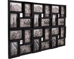 Springos Fotolijst - 24 Foto's - Collage - Staand/Liggend - 86 x 57 cm - Zwart