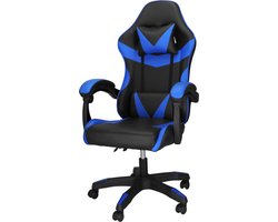 Springos Gamestoel - Gaming Stoel - Ergonomische Bureaustoel - Game stoel - Verstelbaar - Gaming Chair - Blauw/Zwart