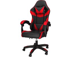Springos Gamestoel - Gaming Stoel - Ergonomische Bureaustoel - Game stoel - Verstelbaar - Gaming Chair - Rood/Zwart