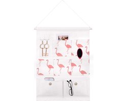 Springos Hangende Organizer | Hangende Opberger | Kinderkamer Accessoires | 7 Zakken | Wit