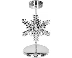 Springos Kandelaar | Kaarshouder | Lichtkaarshouder | Sneeuwvlok | Zilver