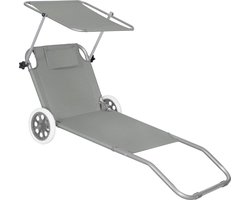 Springos Ligstoel | Ligbed | Verstelbaar | Ergonomische Vorm | Grijs