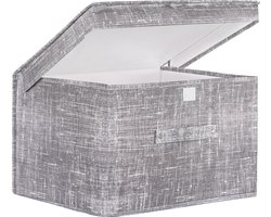 Springos Opbergbox | Opbergdoos | Organizer | 1 stuk | 25 x 40 x 30 cm | Grijs tinten
