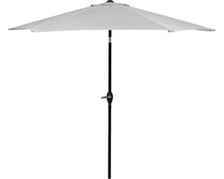 Springos Parasol | Parasols | Kantelbaar | Met ventilatie | Zilver | Ø 250 cm