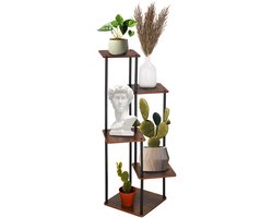 Springos Plantenrek - Plantenstandaard - Bloemenstandaard - Bloementrap - Metaal - 5 - Laags - 105,5 Cm