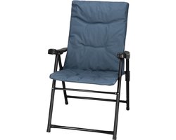 Springos Tuinstoel | Visstoel | Opvouwbaar | Blauw | Metaal | Polyester