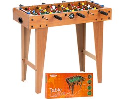 Springos Voetbaltafel - Tafelvoetbal - Tafelvoetbalspel - 2 Ballen - Scoreteller - Hout - 69x35 cm
