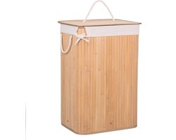 Springos Wasmand | Met Deksel | Opvouwbaar | 72 Liter | Met Uitneembare Waszak | Wasmand