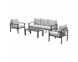 Springs aluminium loungeset - carbon black - desert sand