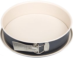 Springvorm Crème Noir 28 cm Grijs-Beige RVS Voet - Ø28 cm - 28 x 28 x 7 cm