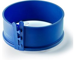 Springvorm - diameter 18 cm blauw - perfect bakken en serveren - glazen serveerplaat en glazen poten