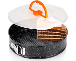 Springvorm Graniet met Deksel 28 cm - Taartvorm - Bakvorm - Cakevorm