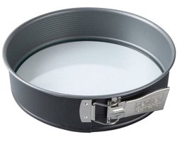 Springvorm met glazen bodem, hittebestendig en snijbestendig, ideaal voor taarten en taarten, diameter 26 cm, grijs, antraciet