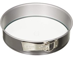 Springvorm Ø 26 cm met glazen bodem en antiaanbaklaag (grijs/zwart) - 1 stuk Springvorm