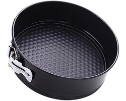 Springvorm Taartvorm - Losse bodem - Mooie taarten bakken - Non-stick coating - 24x7 cm - Zwart