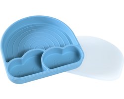 Sproudsy Kinderbord Clouds – Zuignap – Kinderservies - Baby – Misty Blue