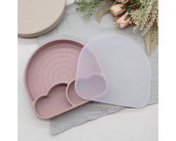 Sproudsy Kinderbord Clouds – Zuignap – Kinderservies - Baby – Rose