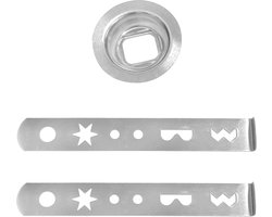Spuitopzetstuk voor gebak - opzetstuk voor gebak - roestvrij staal - 8 patronen - voor het maken van gebak en koekjes - opzetstuk voor spuitgebak accessoires - voor vleesmolen - bakaccessoires - spuitdecoratie