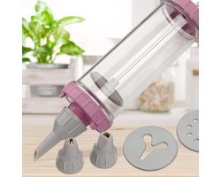 Spuitzak voor gebak met 6 spuitmondjes en 6 decoratieve schijfjes van Zenker Sweet Sensation