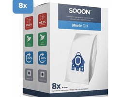 SQOON® Kwaliteit stofzuigerzakken geschikt voor Miele HyClean G/N - Miele 9917730 - o.a. Miele Complete C2, Complete C3, Classic C1, S8, S5, S2 Series