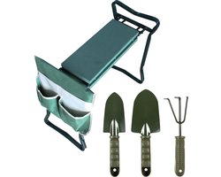 St Helens Home and Garden Opvouwbare multifunctionele kniebank en krukje voor in de tuin