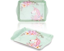 St. Helens Home & Garden mini melamine dienblad - 21 x 14 cm - unicorn