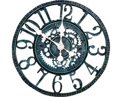 St. Helens Home & Garden Vintage Open Wandklok – 30 cm – Weerbestendig - Werkt op batterijen
