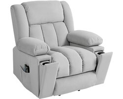 Sta op stoel elektrisch - Relaxfauteuil - Zetel - 1 persoons - Met armleuning - Zeer comfortabel - Elektrisch - Lichtgrijs