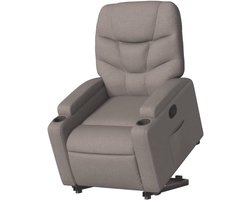 Sta-op stoel - Verstelbare fauteuil - Comfortabel relaxen - Elektrische hef-functie - 135 graden kantelbaar - Taupe