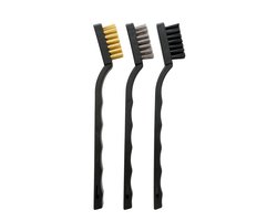 Staalborstel set 3-delig (staal, messing, kunststof) – 18 cm handborstels – 3BMT®