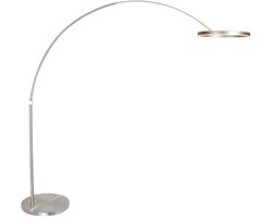 Staalkleurige vloerlamp Ringlux 4130ST - Modern, hoogte verstelbaar, draaibaar en uitschuifbaar - Steinhauer - Perfect voor binnengebruik met 4000 Lumen verlichting