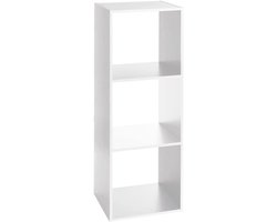 Staand Rek 3 Vakken Wit - Multifunctioneel Houten Plankensysteem