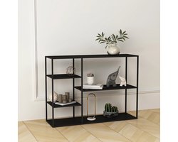 Staand rek Isojoki open kast 120x35x87,5 cm zwart mat [en.casa]