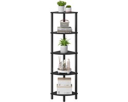 Staand rek met 5 niveaus - veelzijdig opbergrek - zwart