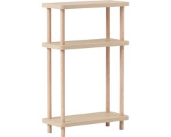 Staand rek Nampernu 62x40x18 cm met deur opbergvakken creme [en.casa]