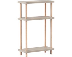 Staand rek Nampernu 62x40x18 cm met deur opbergvakken zandsteen [en.casa]