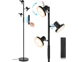 Staande lamp dimbaar 3 spots draaibaar voor woonkamer slaapkamer