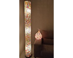 Staande lamp Handgemaakte Vloerlamp woonkamer slaapkamer Decoratie Design  slaapkamer cilinder glass multi color 150 cm