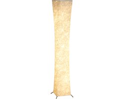 Staande lamp met papieren kap-voetschakelaar-3 helderheidsniveaus-wit