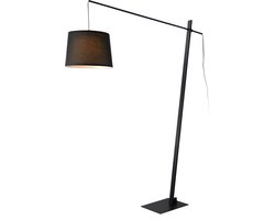 Staande lamp Nesna vloerlamp 185 cm E27 zwart en wit lux.pro