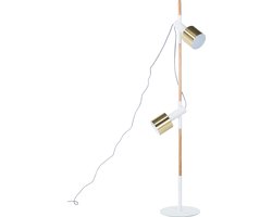 Staande lamp OWENS Verstelbaar Hout Wit