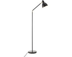 Staande lamp Stockport vloerlamp 139 cm zwart wit en goudkleurig E27