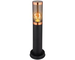Staande lamp Vloerlamp Buitenverlichting Staande lamp rokerig koper Tuinlamp voor buiten, roestvrij staal kunststof, 1x E27, DxH 7,6x45 cm