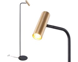 Staande leeslamp | 10 cm | Trend | GU10 | goud zwart | metaal | moderne accentverlichting