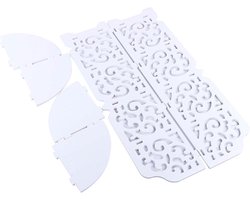 Staande rek met 4 houten planken voor keuken, badkamer en woonkamer - Multifunctionele hoekkast met wandrek en opbergruimte - Ideaal voor slaapkamer, kantoor of werkkamer