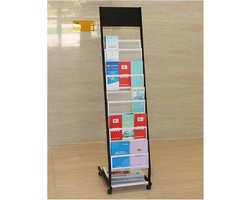 Staande Rekken - Magazijnrek Tijdschriften - Kantoor Thuis - Met Wielen - 132cm Hoog