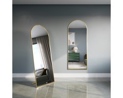 Staande Spiegel - Spiegel - Ovale Spiegel - Muurspiegel 180X70 - Goud