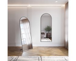 Staande Spiegel - Spiegel - Ovale Spiegel - Muurspiegel 180X70 - Zwart