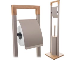 Staande Toiletrolhouder met WC-Borstel voor Badkamer - Praktische en Stijlvolle Oplossing